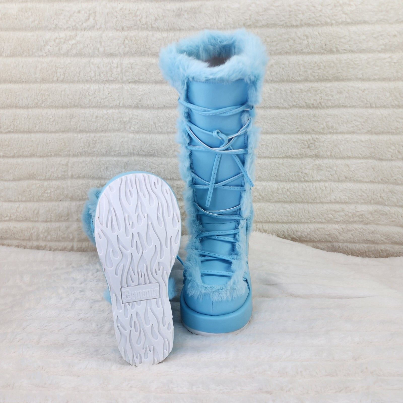 Other Cubby 311 Stomper Baby Blue Platform Pastel Goth Punk Knee B Size US 10 / IT 40 - 8 Thumbnail