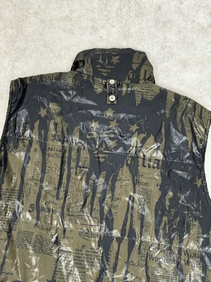 John Galliano SS2008 Galliano 2 in 1 Khaki Brown & Black Newspaper Windbreaker Jacket Size US M / EU 48-50 / 2 - 14 Thumbnail