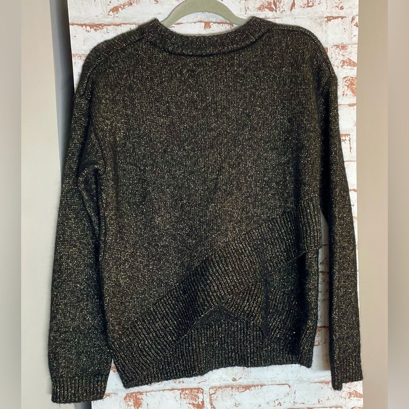 A.L.C. A.L.C. Charcoal Alpaca Black Sweater with gold lurex. Size S / US 4 / IT 40 - 2 Thumbnail