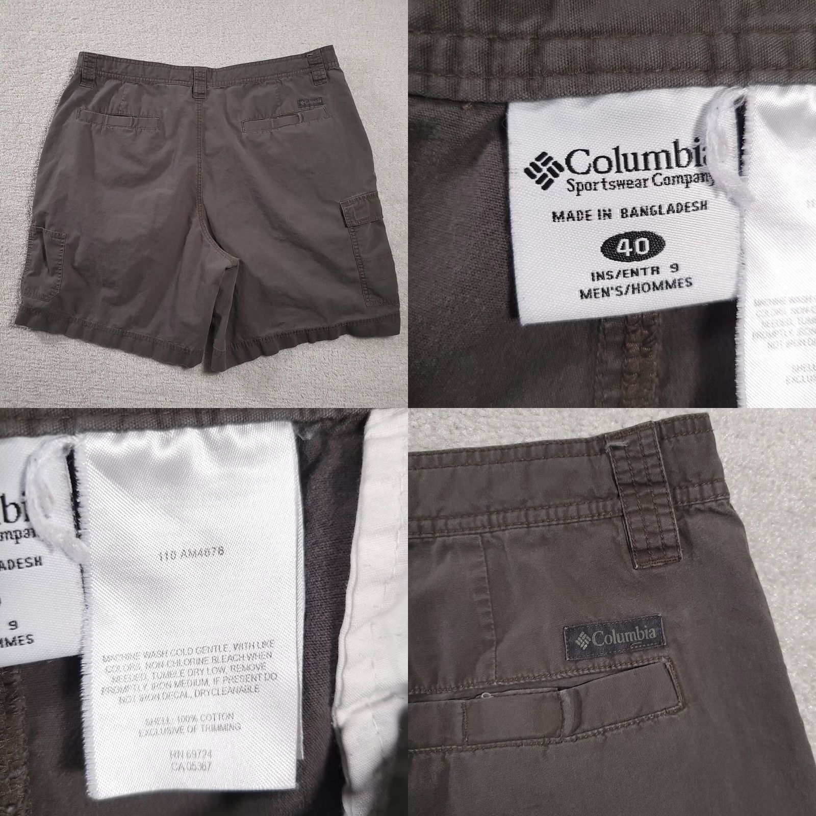 Vintage Columbia Mens Shorts 40 Gray Outdoor Cargo Pockets Regular Denim Cotton Belt Loops Pocketed Casual Size US 40 / EU 56 - 8 Thumbnail
