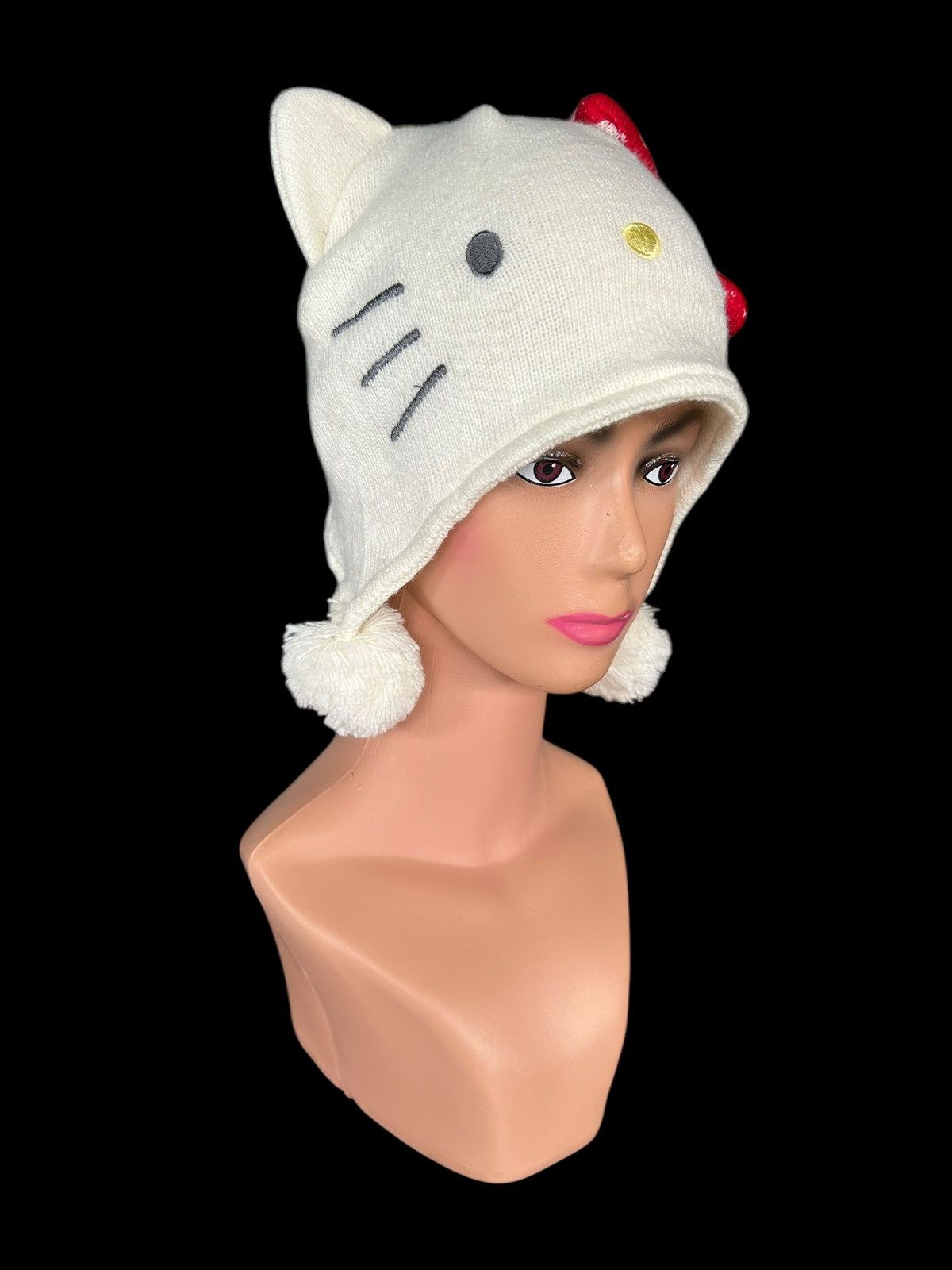 Anime × Japanese Brand Hello Kitty Bunny Beanie Hats Rare ☠️☠️ Size ONE SIZE - 2 Thumbnail