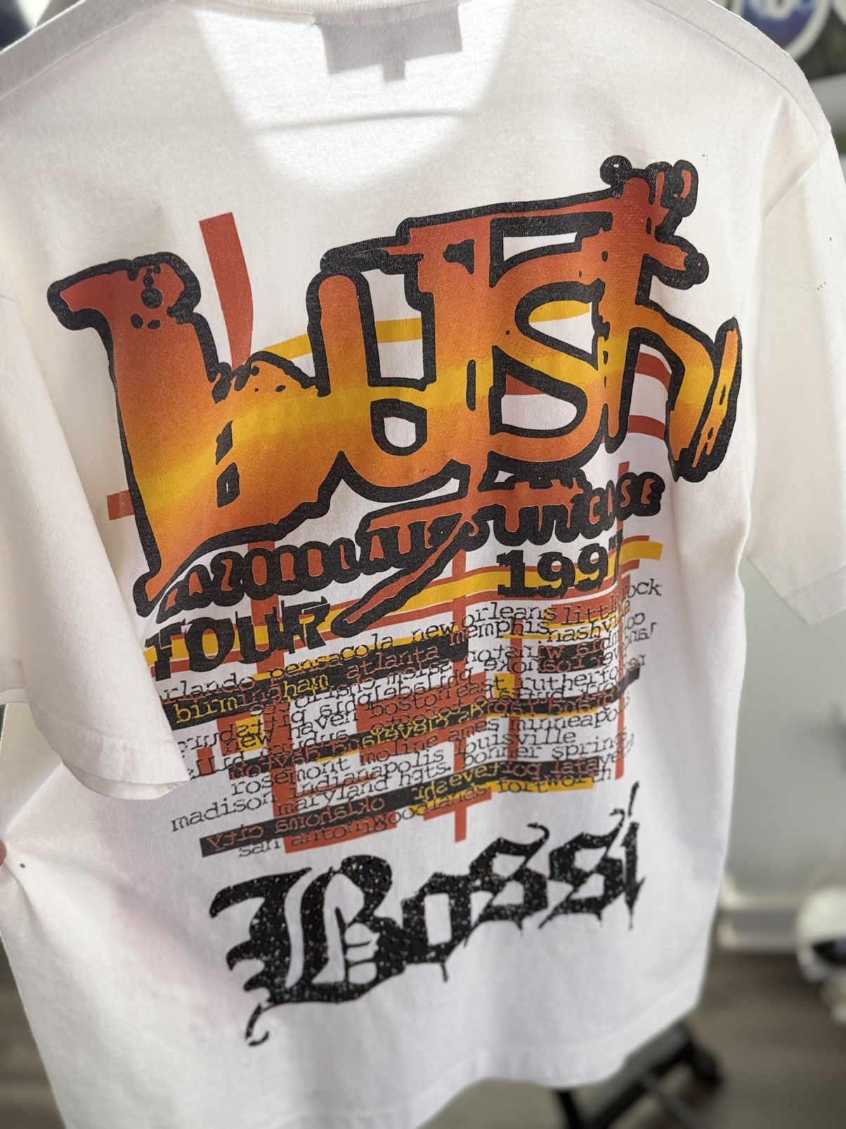 Bossi Sportswear BOSSI VINTAGE BUSH BAND RHINESTONE STUDDED T-SHIRT Size US M / EU 48-50 / 2 - 2 Thumbnail