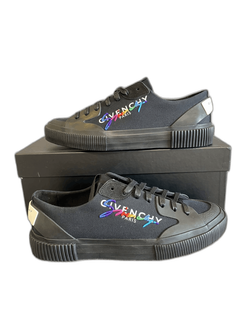 Givenchy Givenchy Men's Canvas Embroidered Low Top Sneakers-yf Size US 8.5 / EU 41-42 - 1 Thumbnail