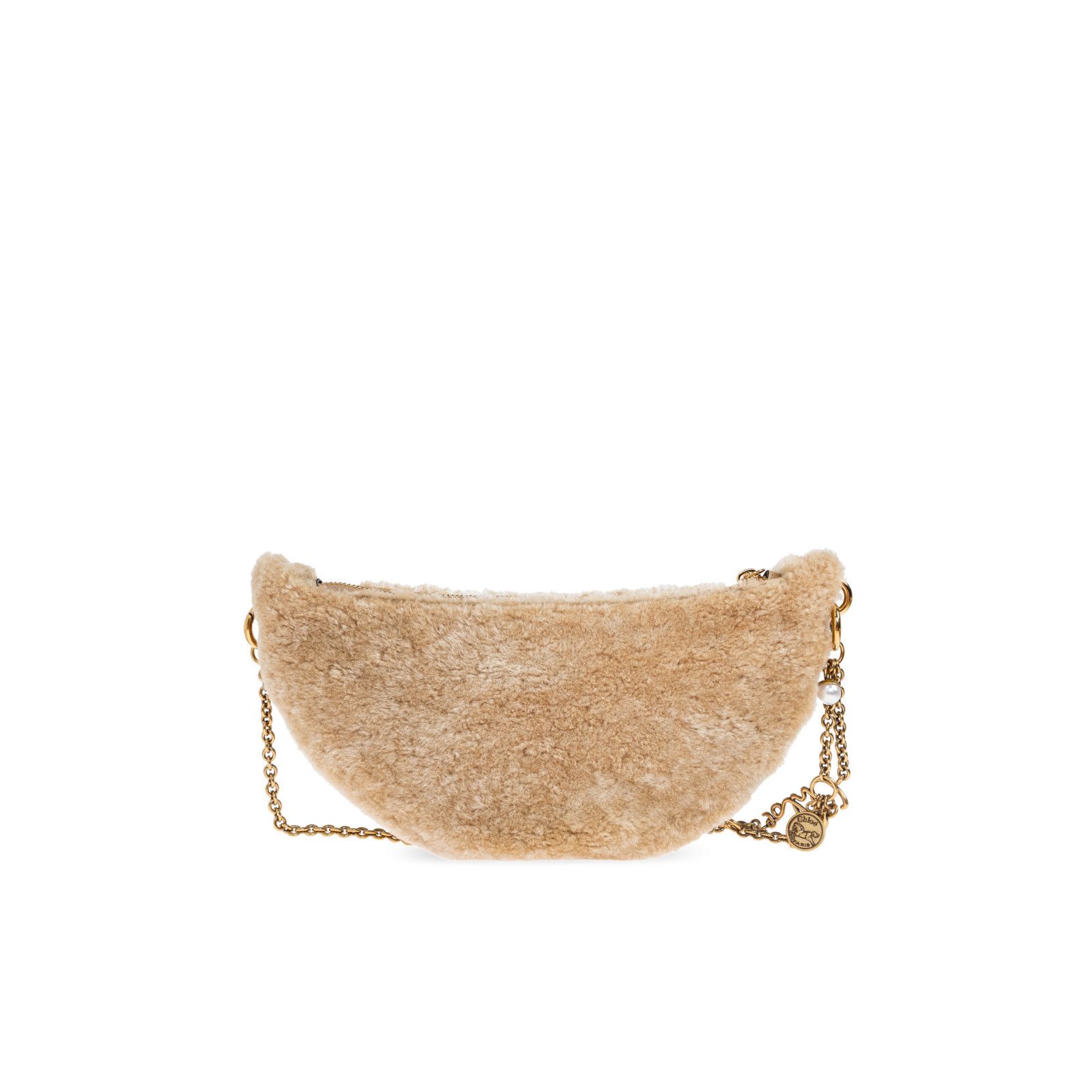 Chloe Chloe Icons Beige Shearling Shoulder Bag New Size ONE SIZE - 2 Thumbnail