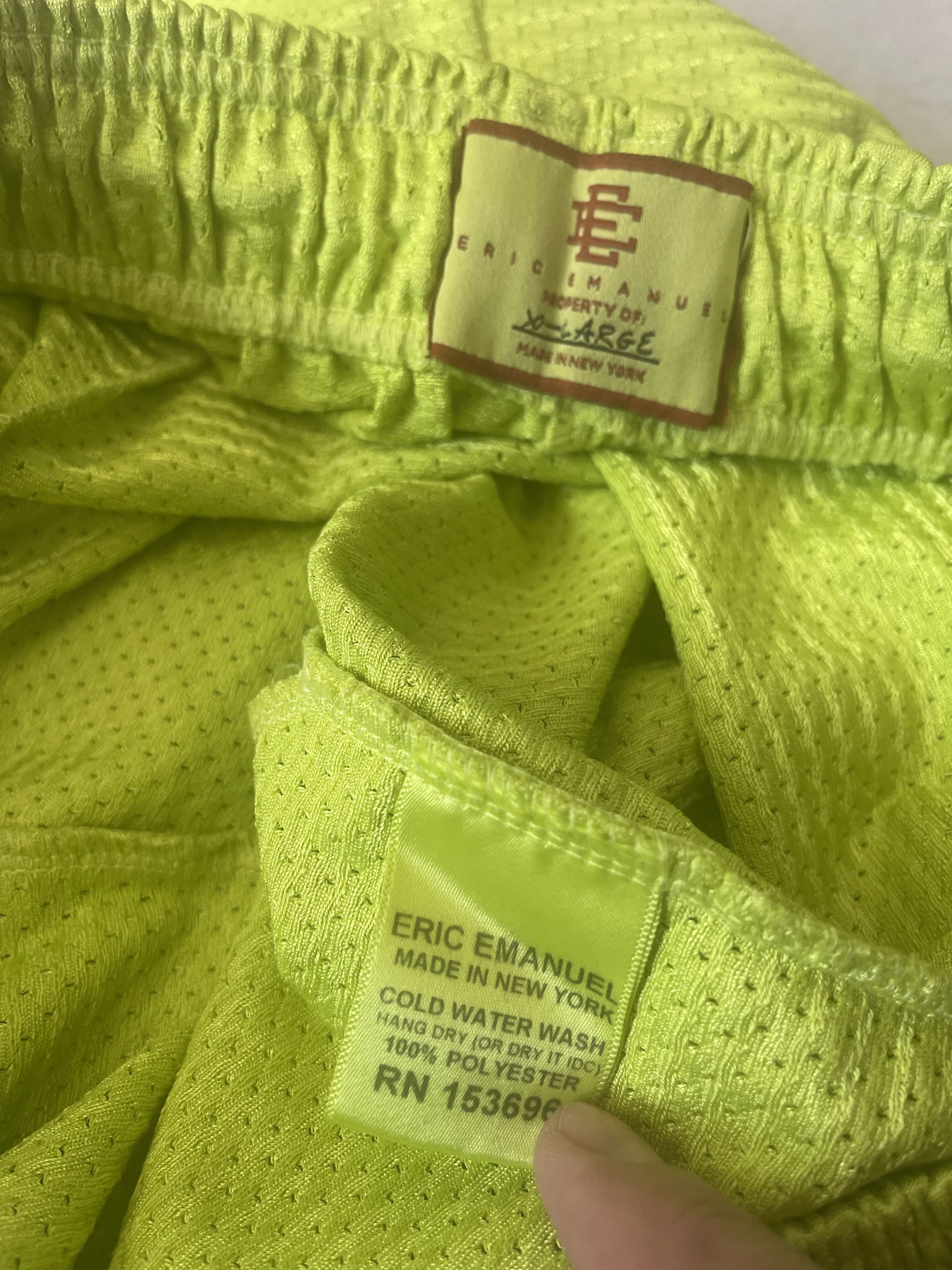 Eric Emanuel Eric Emanuel shorts neon green yellow purple XL Size US 35 - 3 Thumbnail