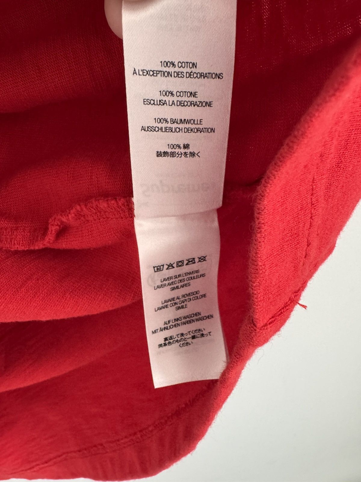 Supreme Supreme Stencil Embroidered Red Tee Size 2XL Size US XXL / EU 58 / 5 - 6 Thumbnail
