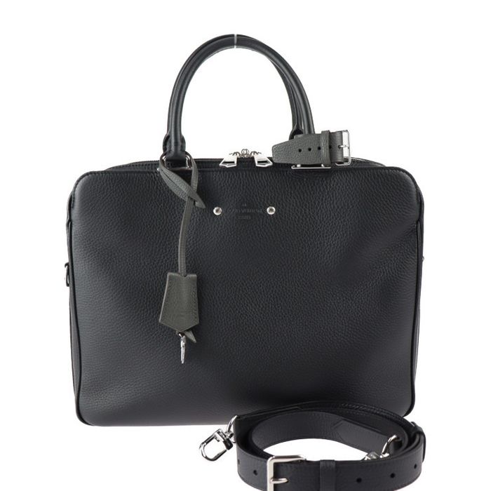 Louis Vuitton Louis Vuitton Armand Briefcase MM Business Bag Taurillon  Leather Noir Black
