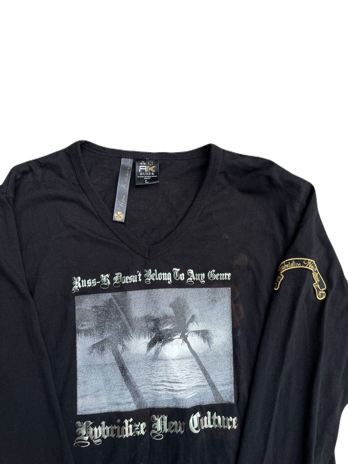 If Six Was Nine 2000s Japanese archive Giltter Poem V-neck Long Sleeve Tee Size US S / EU 44-46 / 1 - 5 Thumbnail