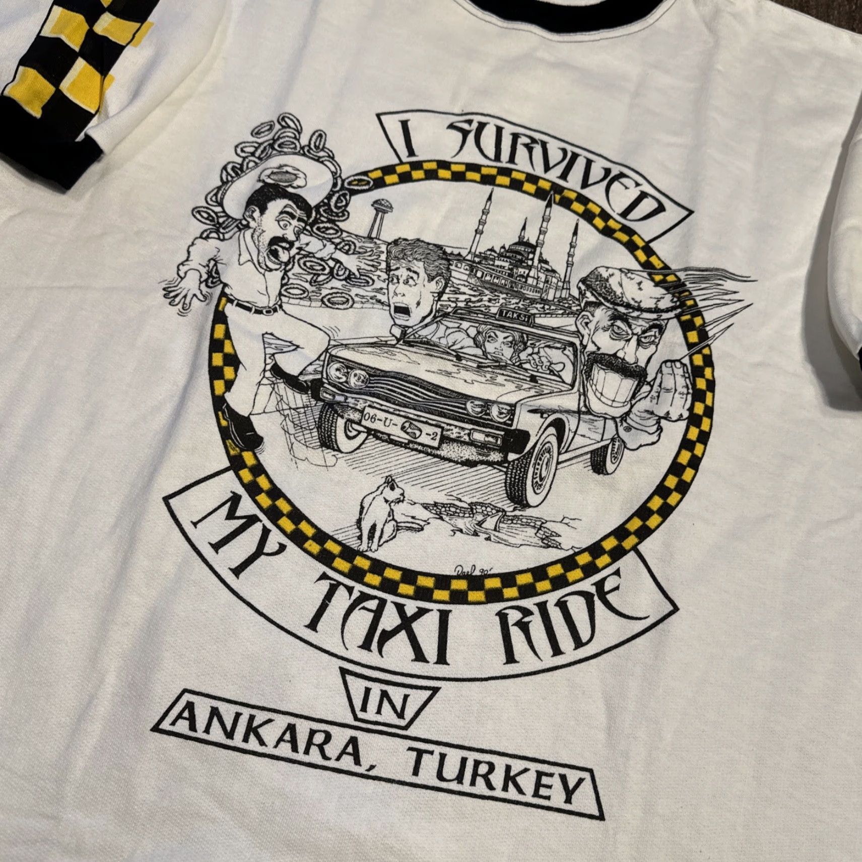 Doublet VINTAGE I Survived My Taxi Ride In Turkey Double-Sided Graphic T-Shirt XL Men White 1990s Size US XL / EU 56 / 4 - 2 Thumbnail