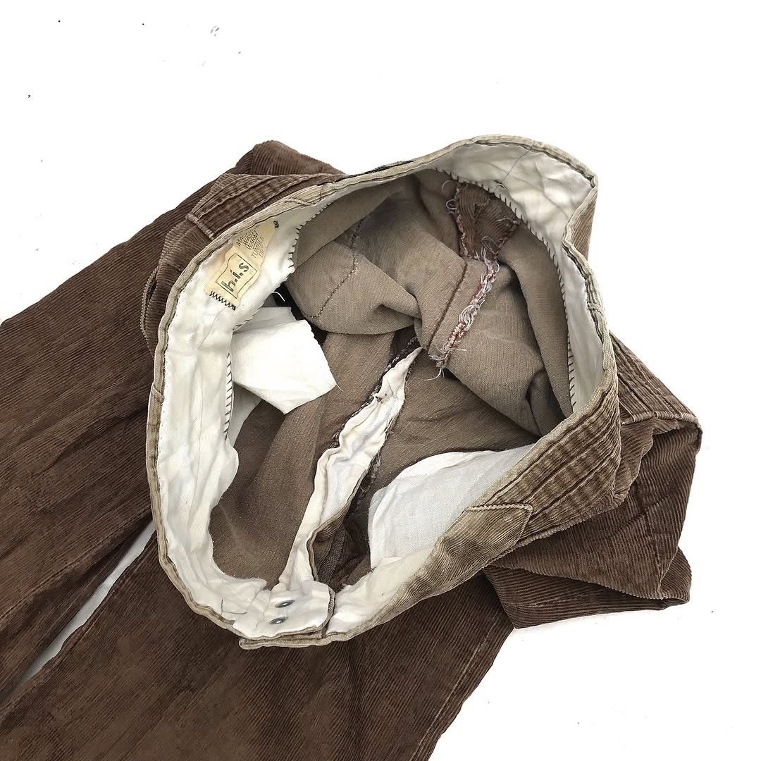 Le Grande Bleu (L.G.B.) × Vintage Vintage 60s His Clothing Brown Corduroy Trouser Pants menswe Size US 33 - 4 Thumbnail