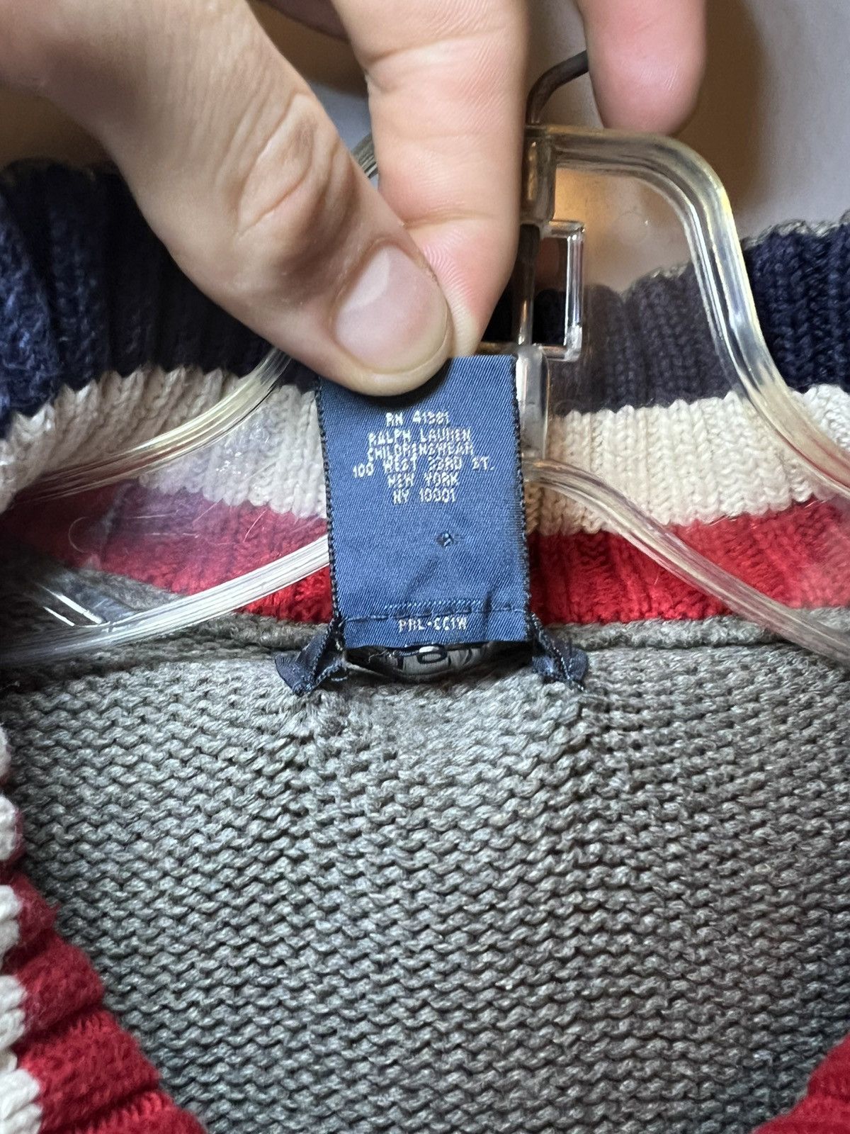 Polo Ralph Lauren Vintage Polo Ralph Lauren big pony knit zip-up sweater Size US XL / EU 56 / 4 - 6 Thumbnail