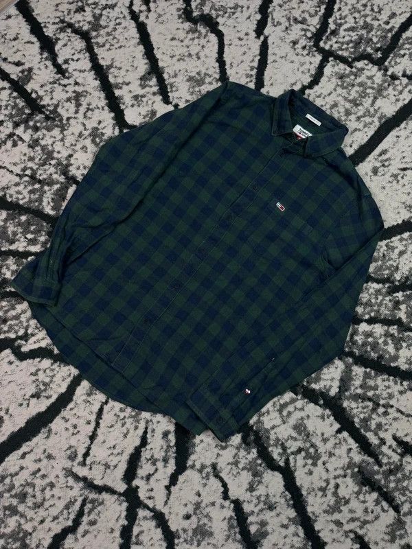 Tommy Hilfiger Tommy Hilfiger green navy blue checkered flannel shirt M Size US M / EU 48-50 / 2 - 2 Thumbnail