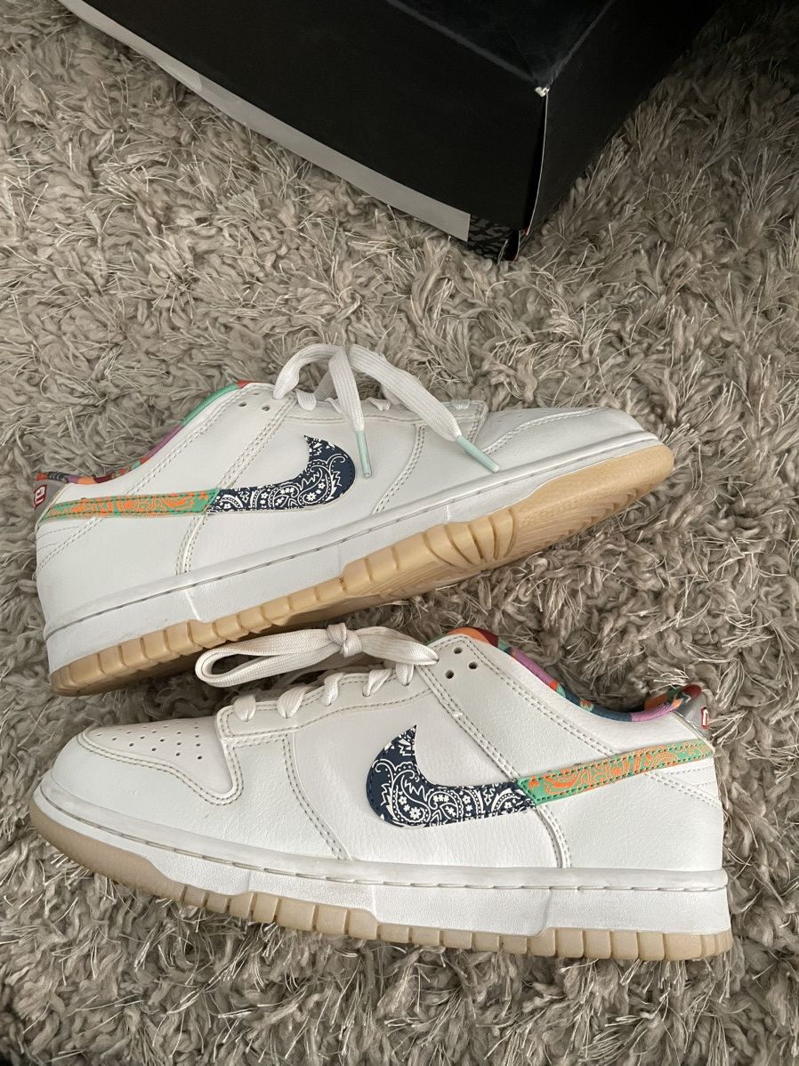 Nike Nike Dunk Low GS Multi Color Paisley Size US 7 / EU 40 - 2 Thumbnail