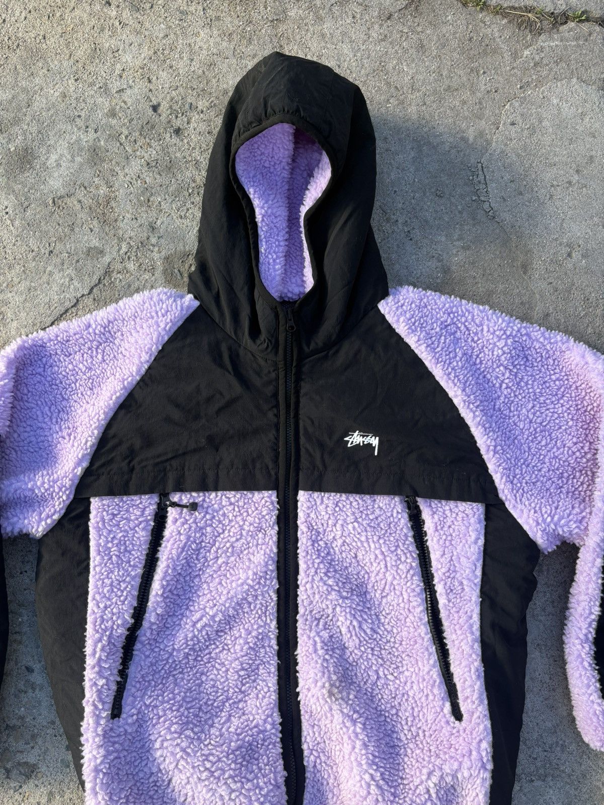 Stussy stussy - sherpa paneled hoodie jacket Size US L / EU 52-54 / 3 - 2 Thumbnail