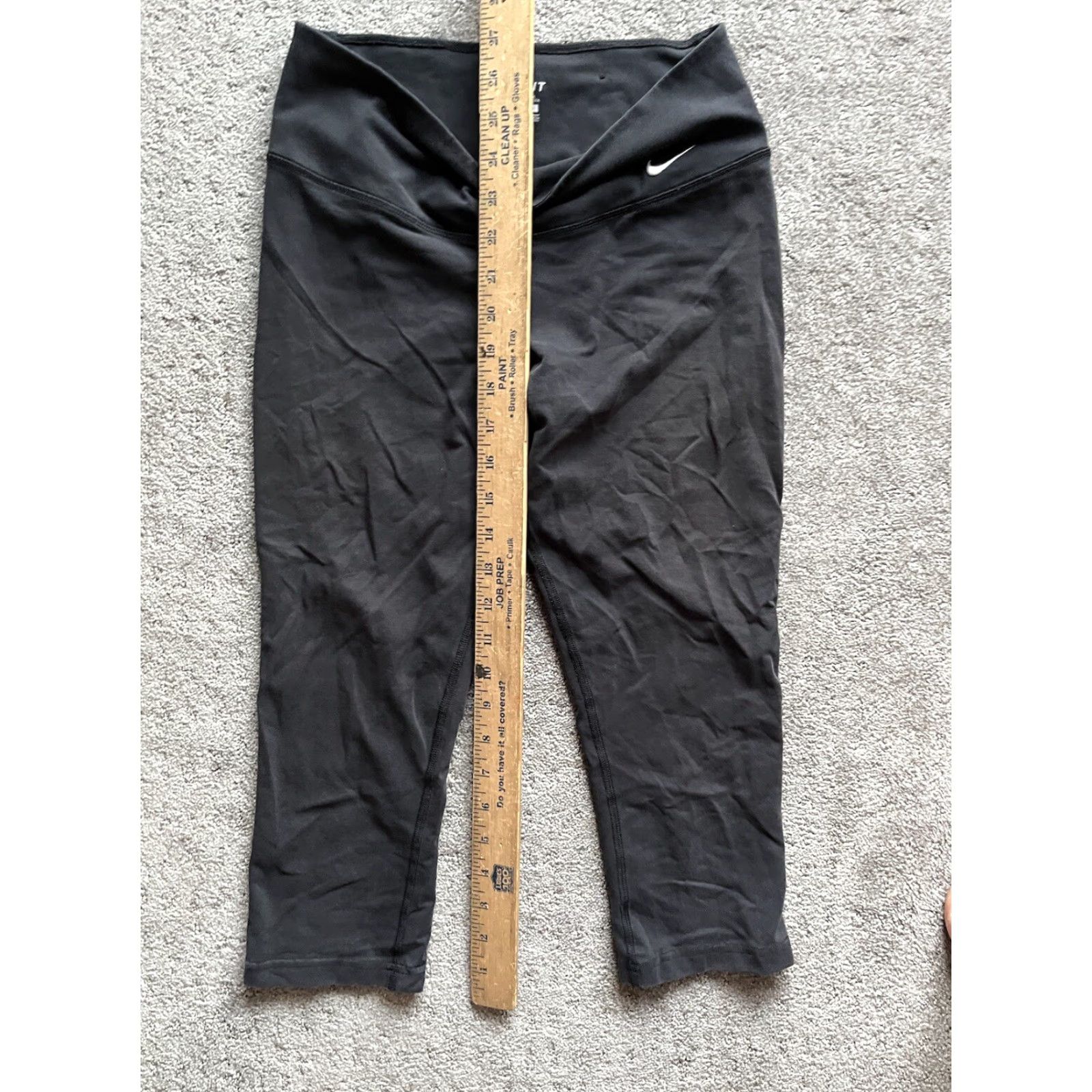 Nike NIKE Dri-FIT Capri Tights Pants Women's Small Black Athletic Activewear Size 28" / US 6 / IT 42 - 6 Thumbnail