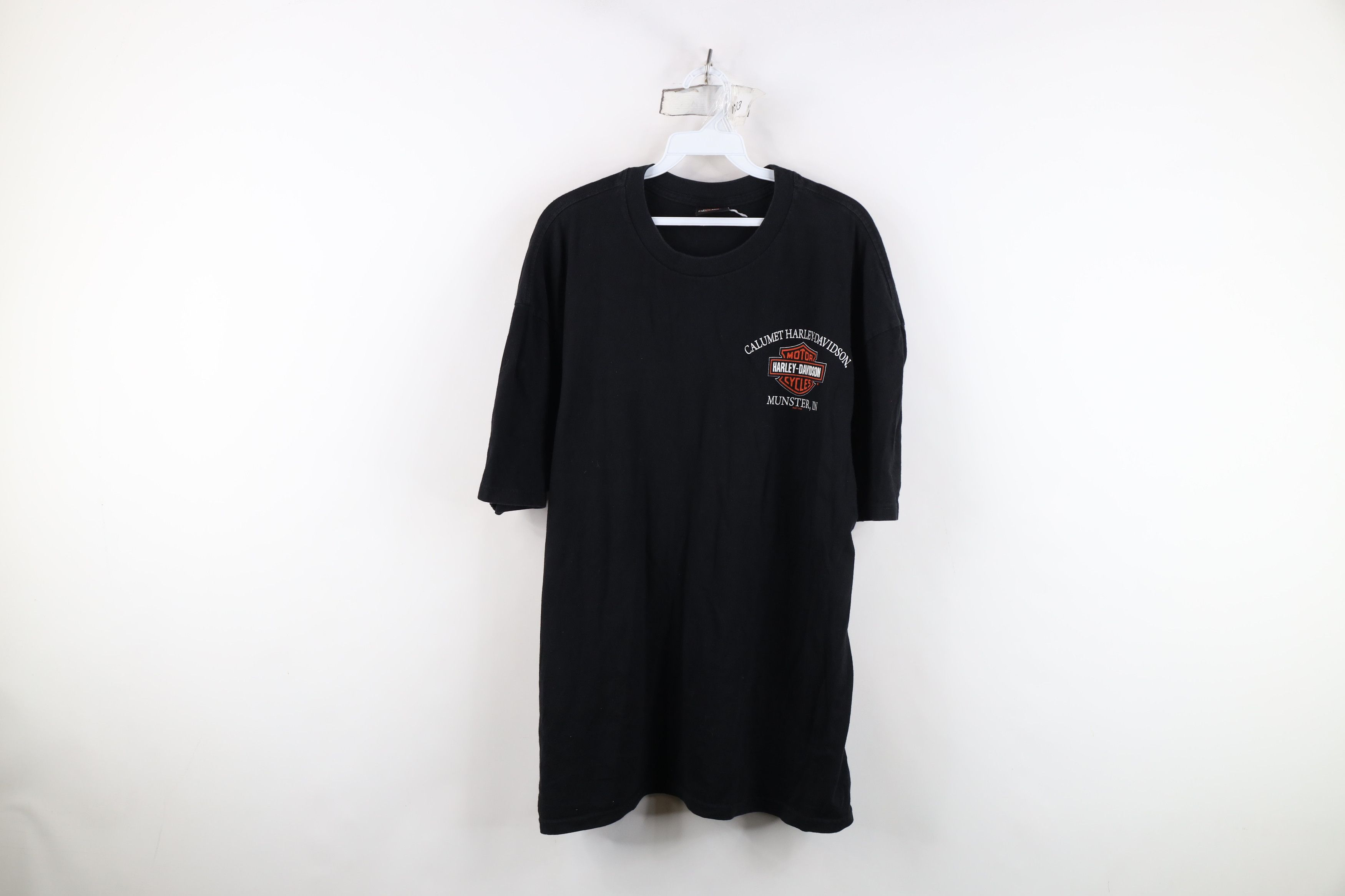 Harley Davidson Vintage Y2K Harley Davidson Spell Out Big Logo T-Shirt Black Size US XL / EU 56 / 4 - 1 Thumbnail