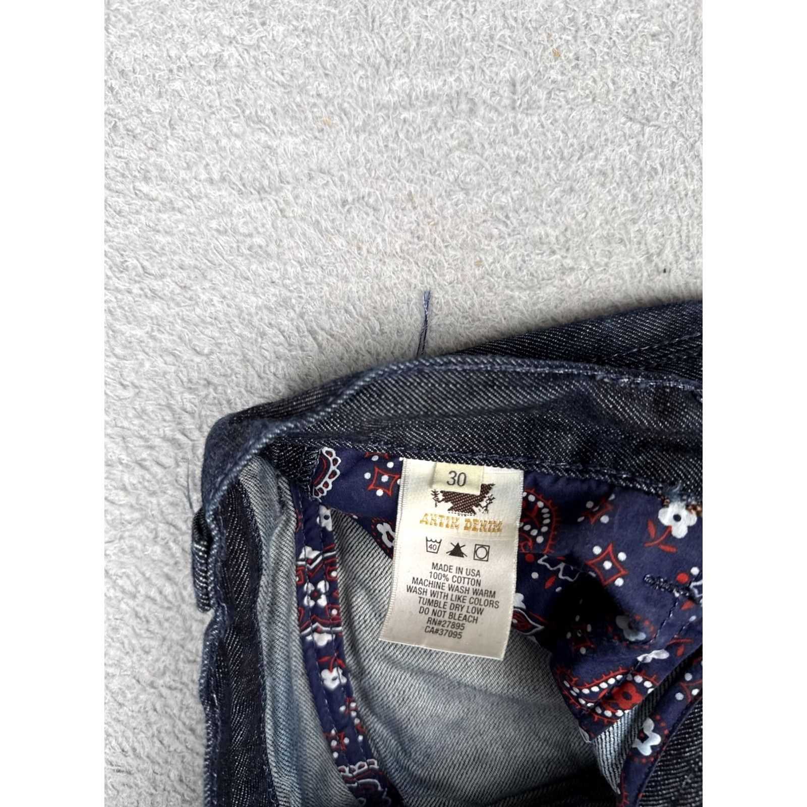 Denime Antik Denim Womens Jeans Skinny Dark Blue Wash 30 Pants Embroidered 30x33 Regular Rise Southwestern Style Denim Jeans Womens Size 30" / US 8 / IT 44 - 7 Thumbnail