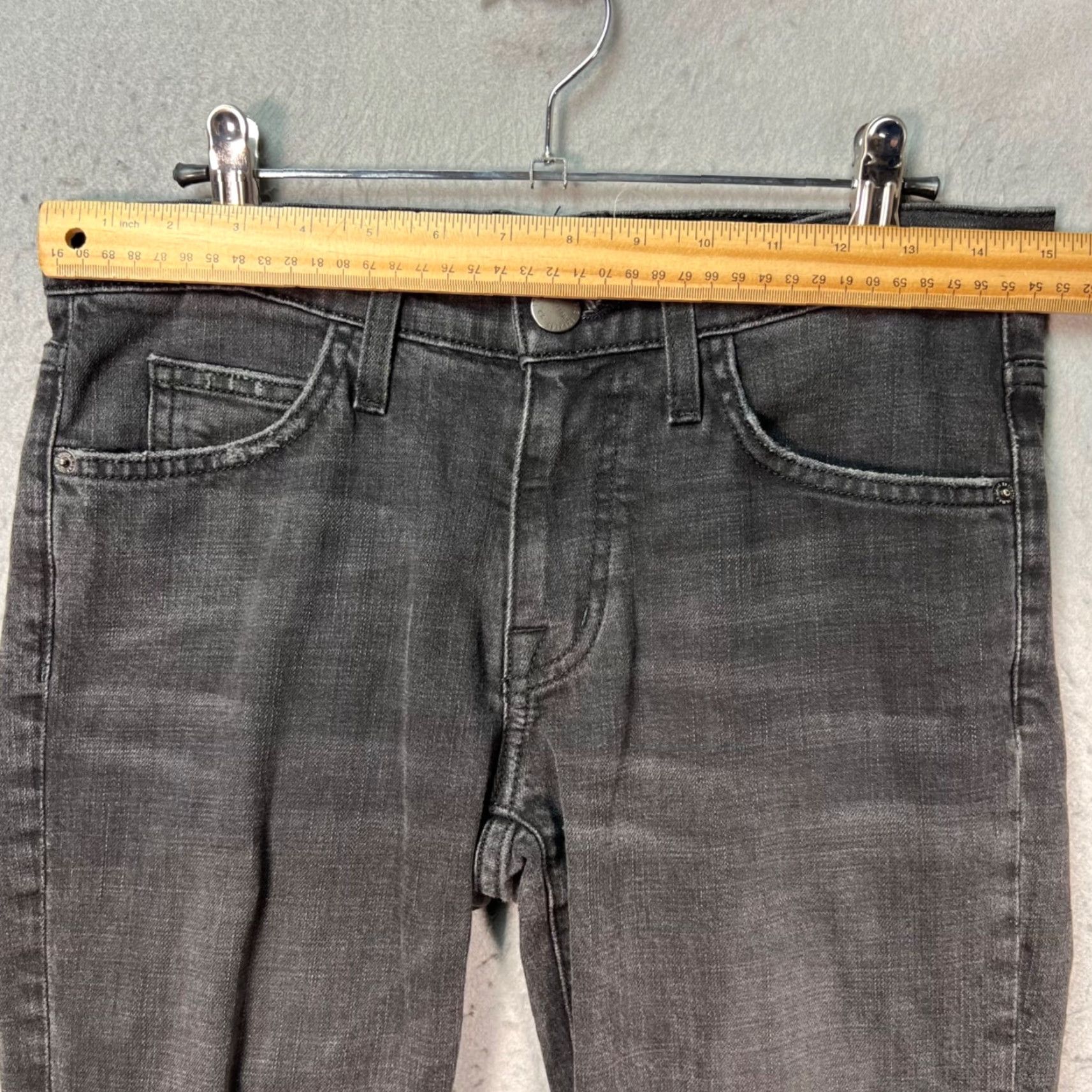 Vintage Current/Elliott Jeans Skinny Womens 24 Gray Cotton Blend Made In USA Visually Textured Denim 26 In Inseam USA Theme Mens Womens Girls Size 42" / US 20 - 5 Thumbnail