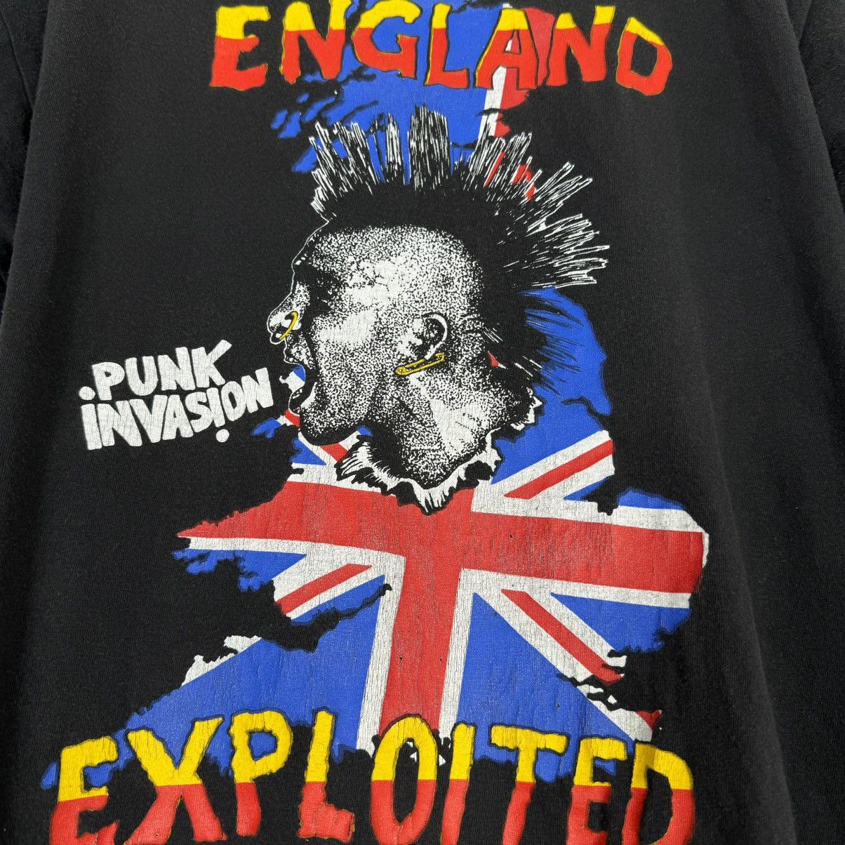 Band Tees Vintage 90s The Exploited ‘Punk Invasion’ Euro T Shirt Size US M / EU 48-50 / 2 - 3 Thumbnail