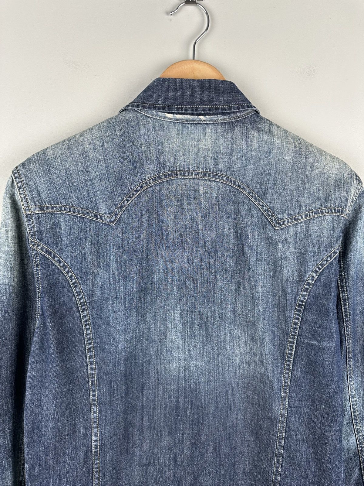 Diesel Vintage Y2k Diesel Denim Western Shirt Size US S / EU 44-46 / 1 - 6 Thumbnail