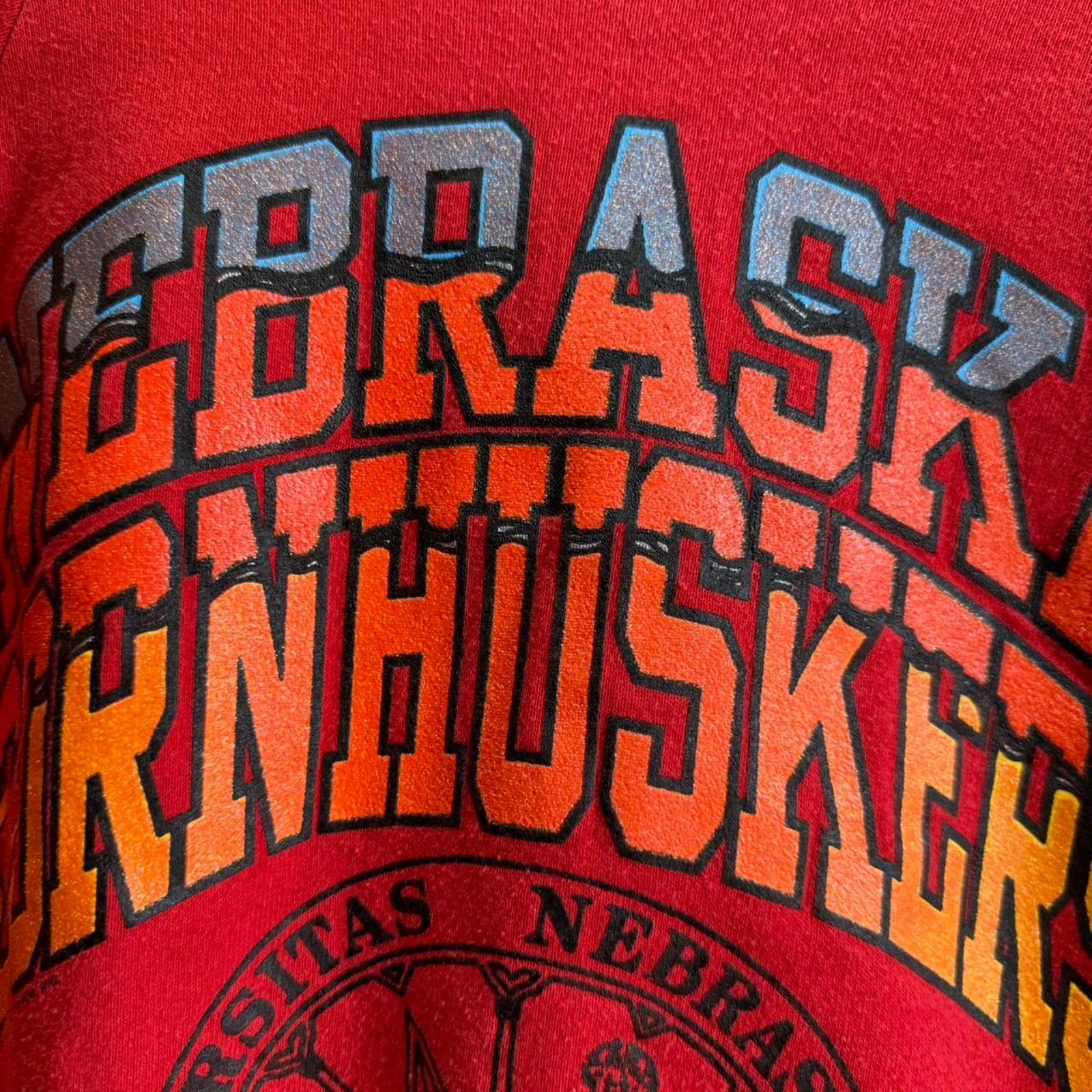 Vintage Vintage 90s Nebraska Cornhuskers School Crest Crewneck Size US L / EU 52-54 / 3 - 4 Thumbnail