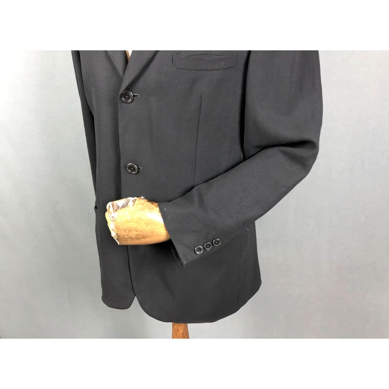 Versace Versace Blazer Wool Men 50 Black Blazer Mens Wool Jacket 3 Button Pockets Classic Suit Coat Size 50R - 7 Thumbnail