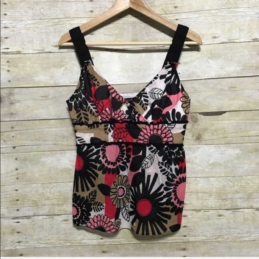 Vintage VINTAGE Claude Brown 60s 70s floral print tank top size 8 Size M / US 6-8 / IT 42-44 - 9 Thumbnail