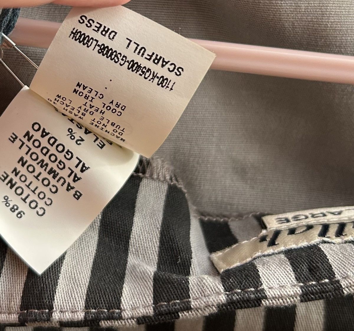 Miss Sixty × Vintage Y2k Killah Miss Sixty Pinstripes Strapless Mini Dress Size L / US 10 / IT 46 - 8 Thumbnail