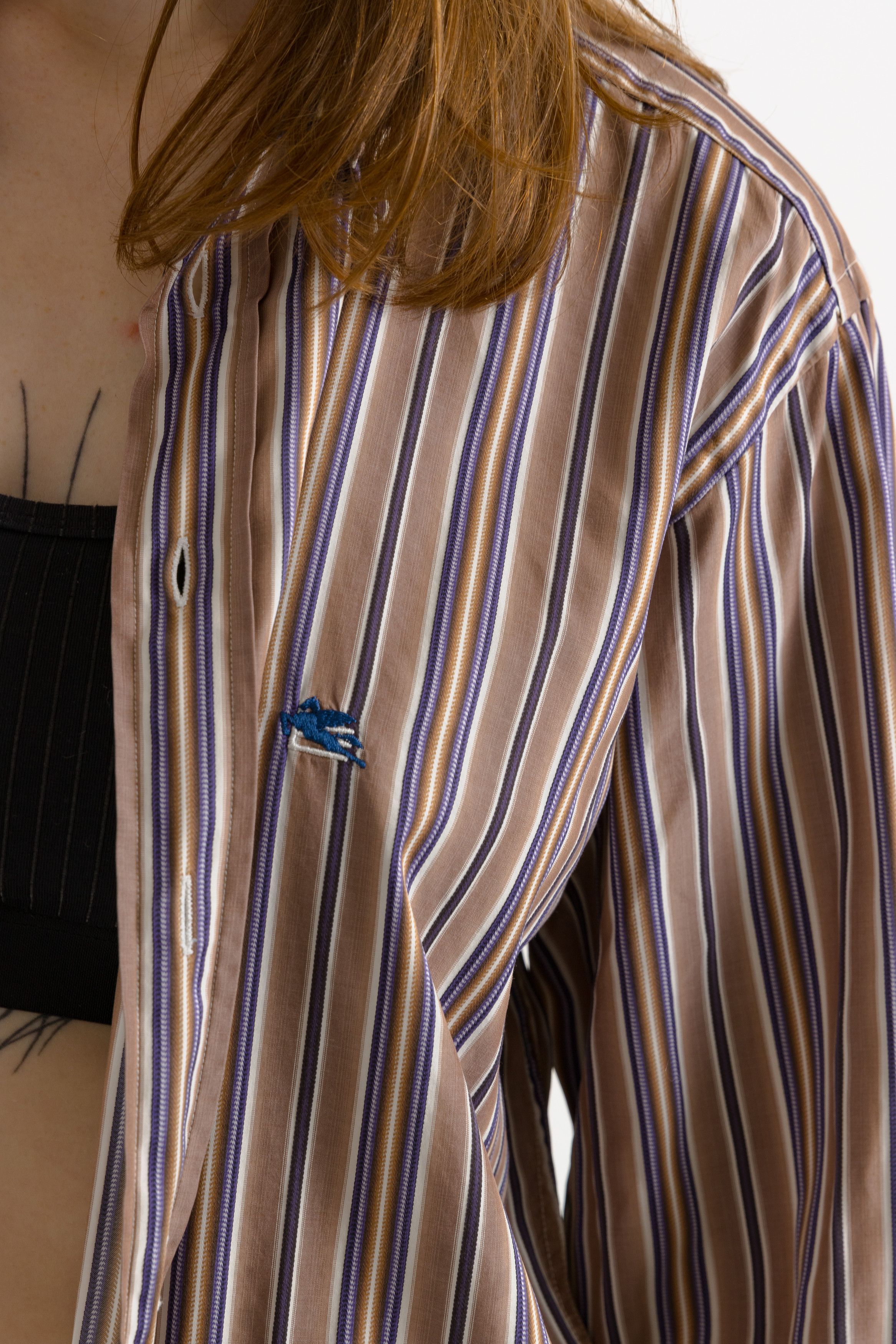 Etro × Vintage ETRO Mens Striped Shirt 7502 Size ONE SIZE - 6 Thumbnail