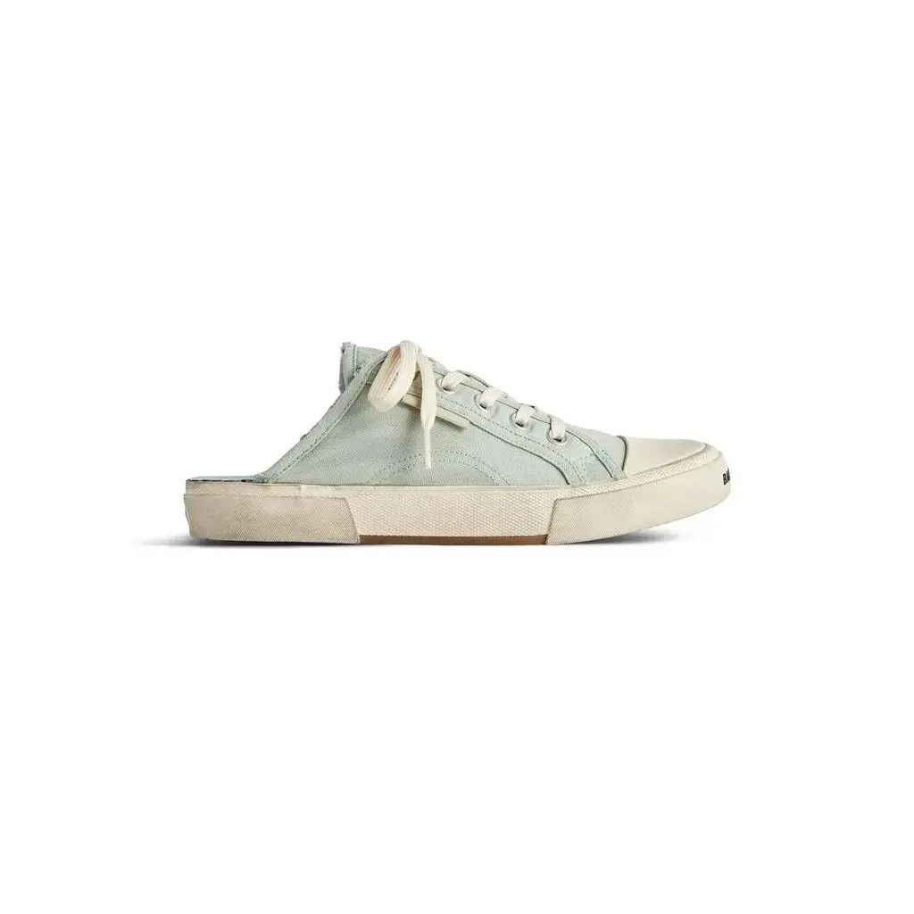 Balenciaga o1s1rm0725 Paris Mules in Light Blue/Beige Size US 10 / IT 40 - 1 Thumbnail