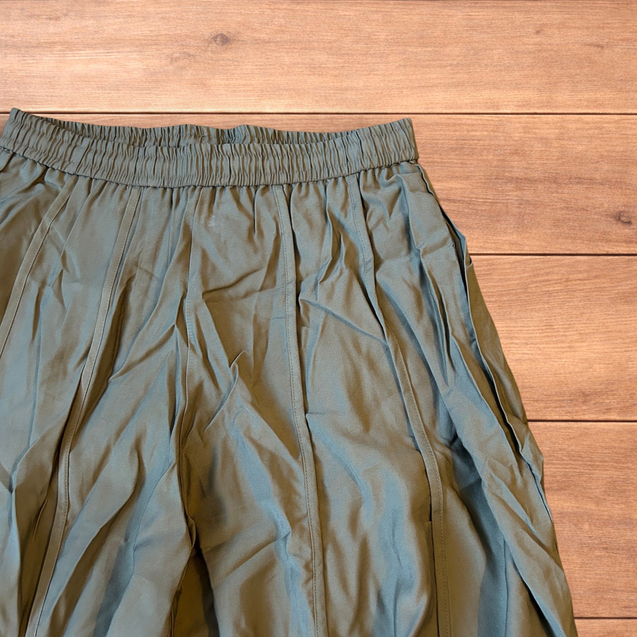 Japanese Brand Insane super baggy wide leg skater trousers in khaki. Size US 36 / EU 52 - 3 Thumbnail