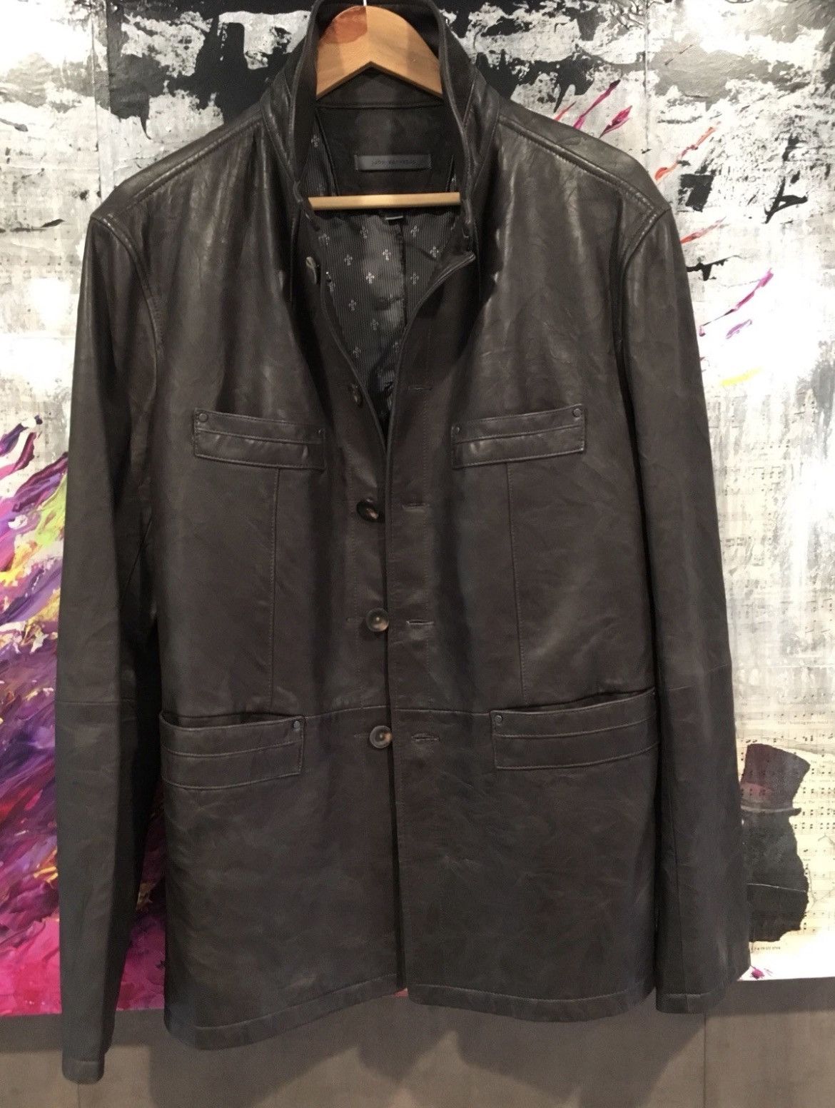 John Varvatos Vintage inspired Leather Jacket EU 46 USA 36. Size US S / EU 44-46 / 1 - 6 Thumbnail