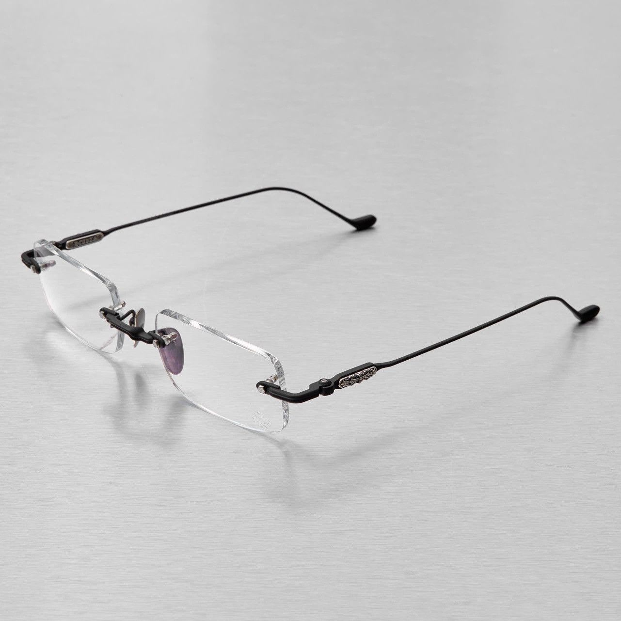 Chrome Hearts CHROME HEARTS SOFFFFFFFFERS II MATTE BLACK/SHINY SILVER GLASSES Size ONE SIZE - 2 Thumbnail