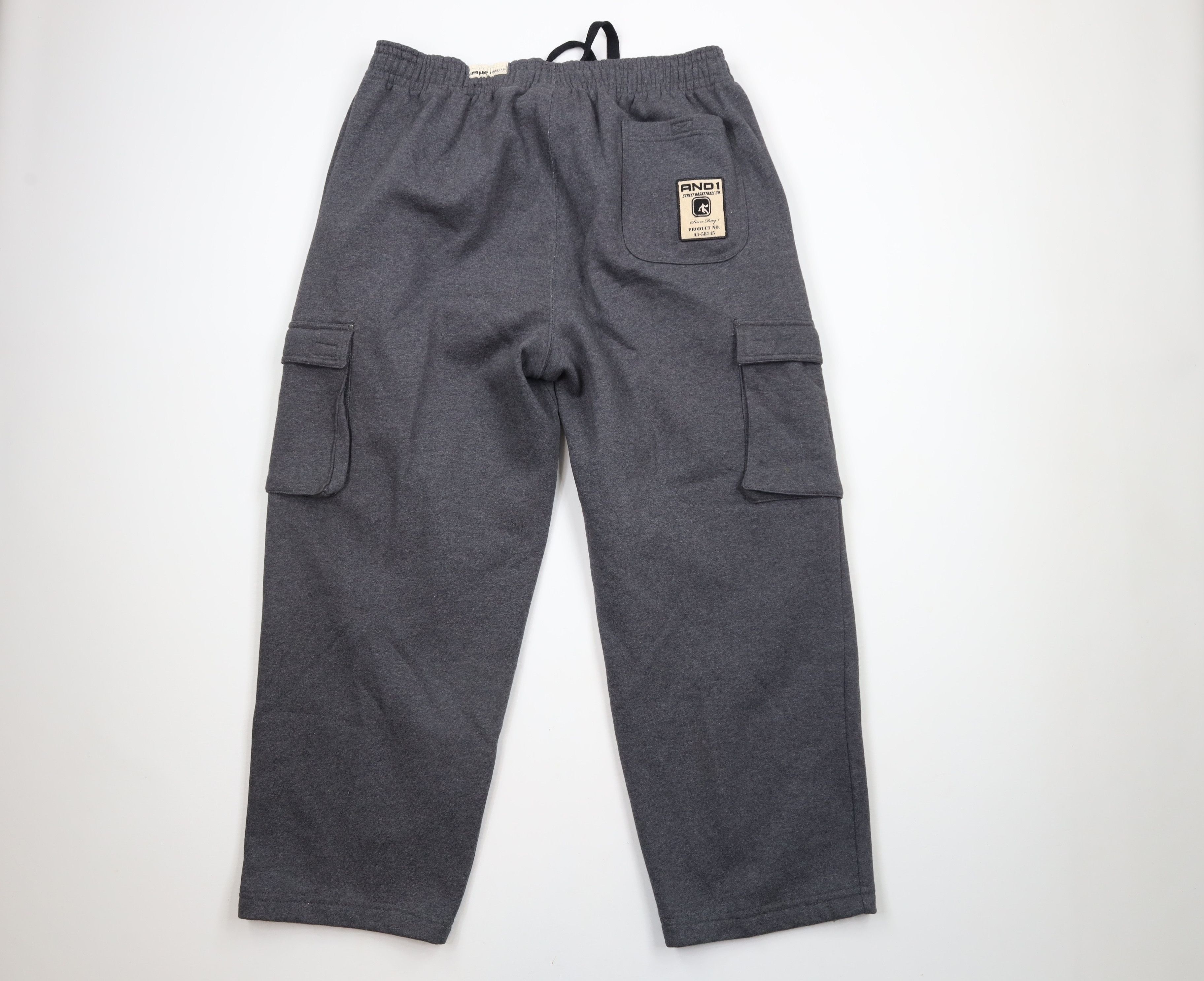 Vintage Vintage AND1 Basketball Heavyweight Cargo Sweatpants Gray Size US 38 / EU 54 - 8 Thumbnail