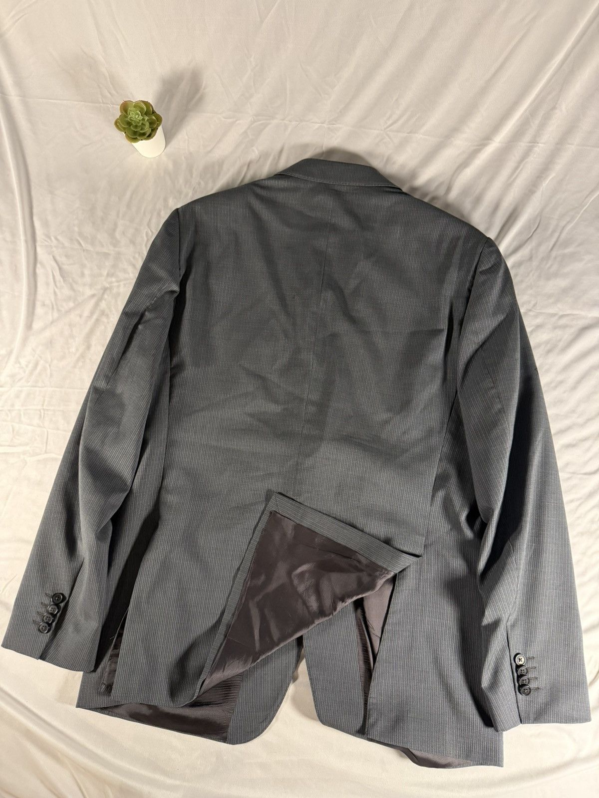 Valentino Valentino Roma Men’s 2 Button Grey Blazer Pinstripe Size 46R Size 46R - 10 Thumbnail