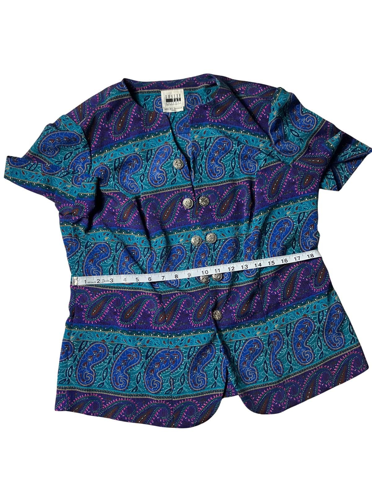 Other Leslie Fay Paisley Skirt Suit Set Petite 14WP Vintage Size XL / US 12-14 / IT 48-50 - 6 Thumbnail