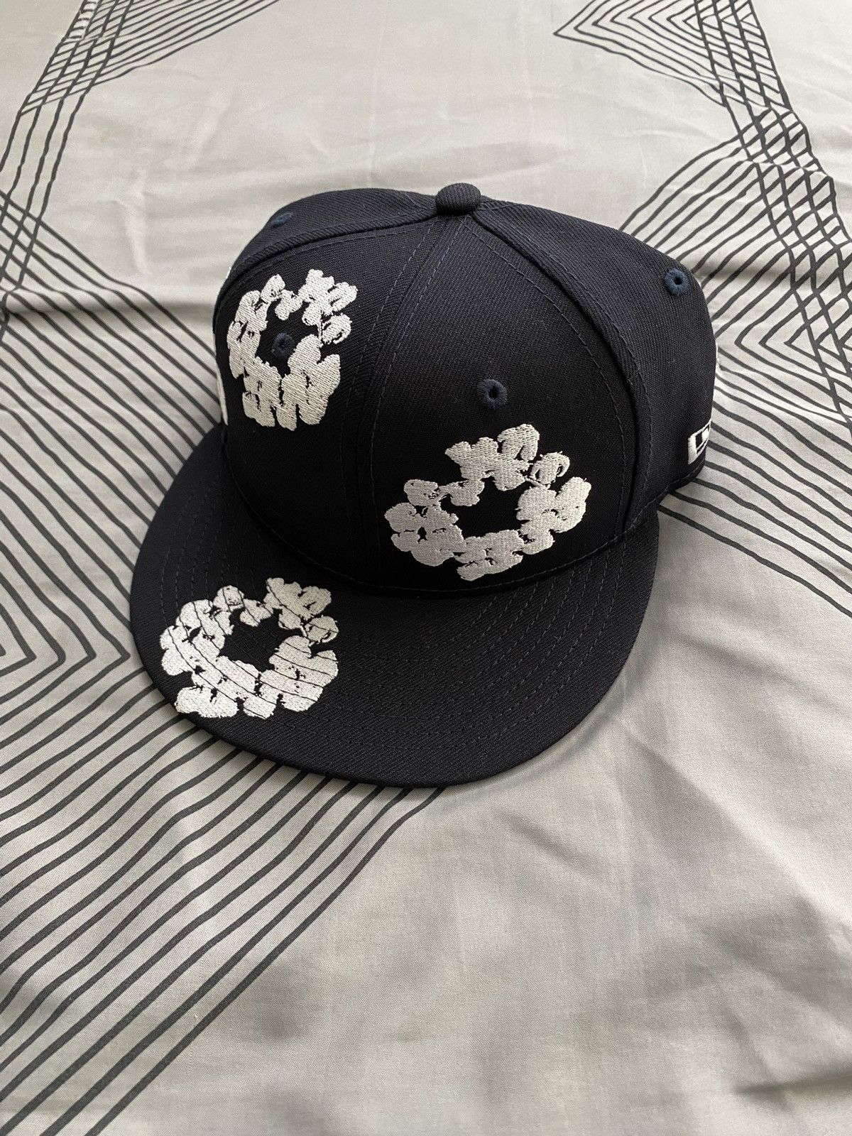 Denim Tears New Era Cotton Wreath 59/50 Cap Navy