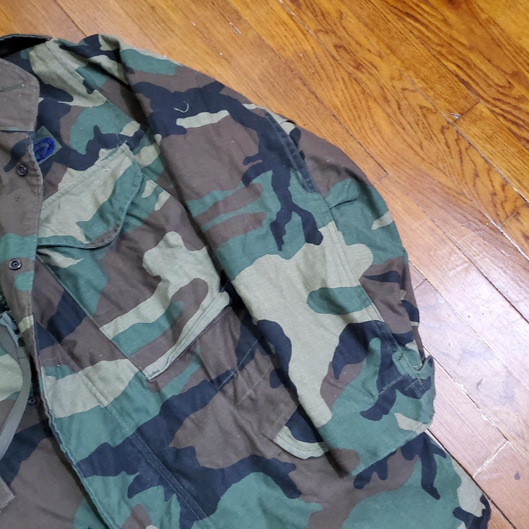 Vintage VINTAGE US ARMY COAT Mens S Green Woodland Camo M-65 Field Cold Weather 80s Size US S / EU 44-46 / 1 - 3 Thumbnail