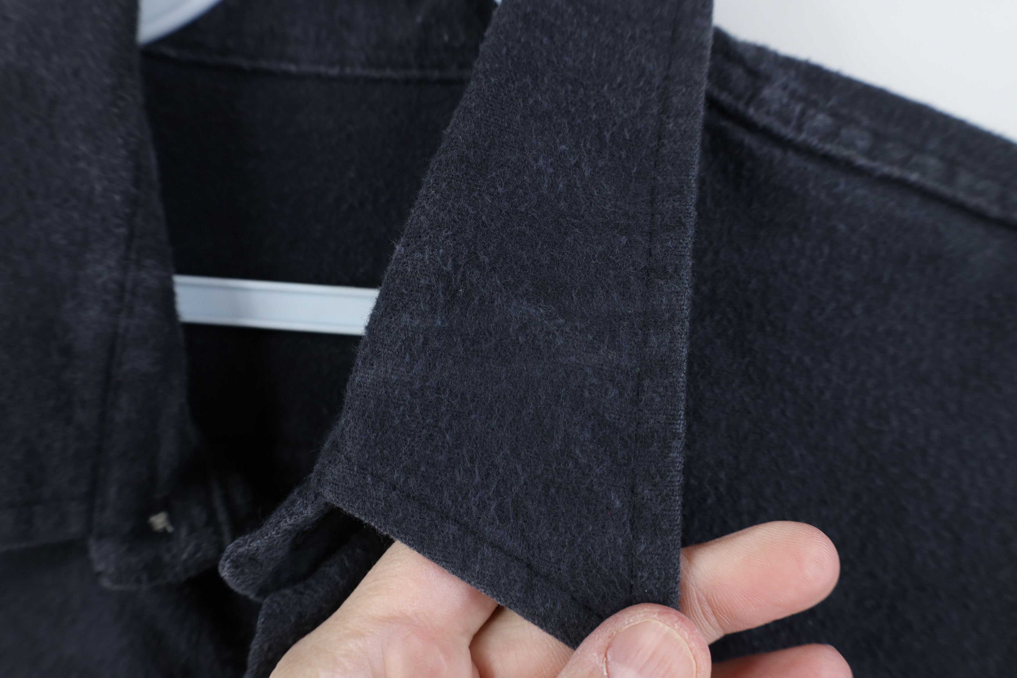 Vintage Vintage 70s Streetwear Collared Button Shirt Dark Gray Size US XL / EU 56 / 4 - 8 Thumbnail