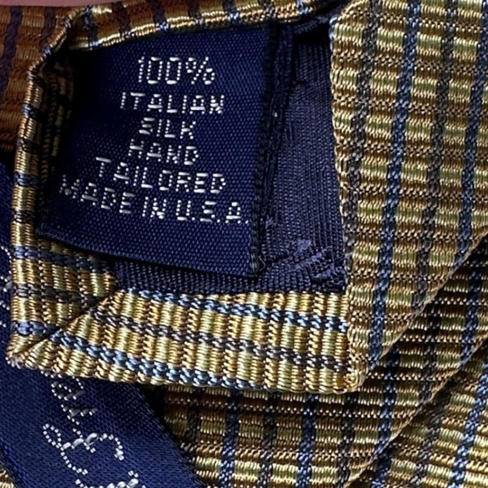 Paul Fredrick Paul Fredrick Gold Textured Silk Tie Made in USA NWT Size ONE SIZE - 5 Thumbnail