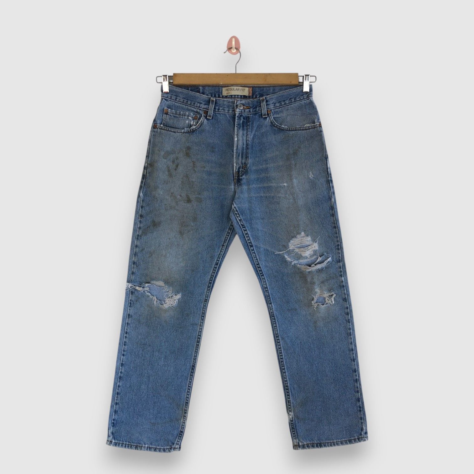 Levi's Vintage Y2K Levis 505 Distressed Jeans Levi's Faded Denim Size US 32 / EU 48 - 1 Thumbnail
