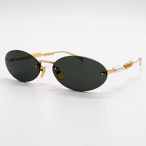 Gucci NEW GUCCI SUNGLASSES GOLD WOMEN OVAL EYEWEAR GUCCI GG1922S 0 Size ONE SIZE - 2 Thumbnail