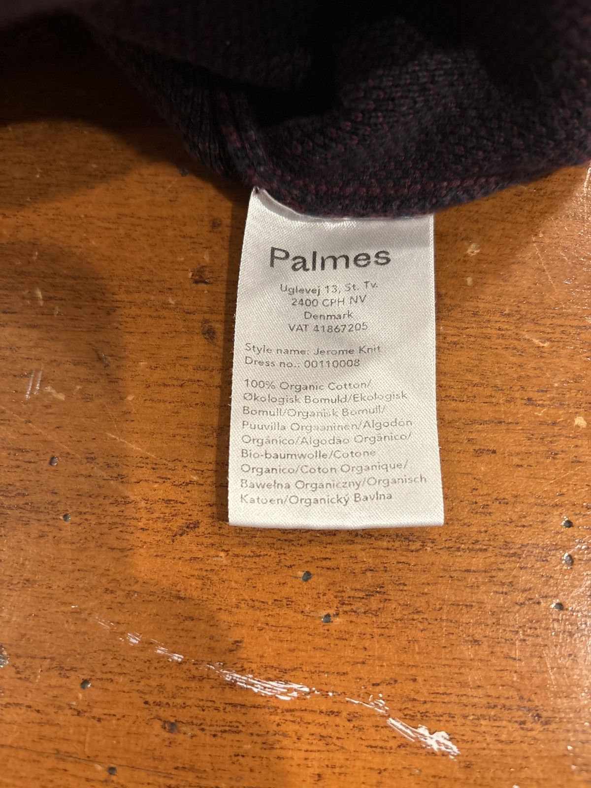 Palmes Maroon, Black and Blue Jacquard Jerome Sweater Size US M / EU 48-50 / 2 - 4 Thumbnail