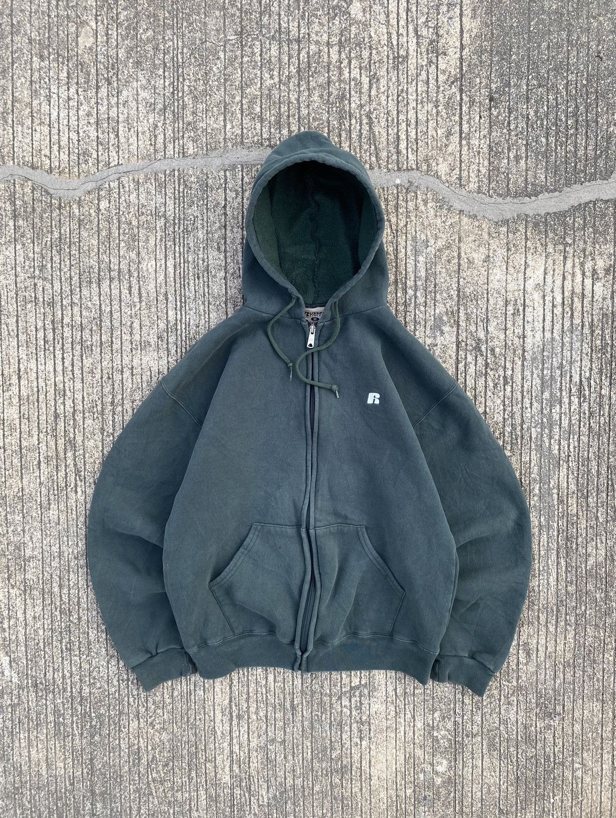 Russell Athletic Faded Russell Athletic Zip Hoodie Green Size US M / EU 48-50 / 2 - 1 Thumbnail