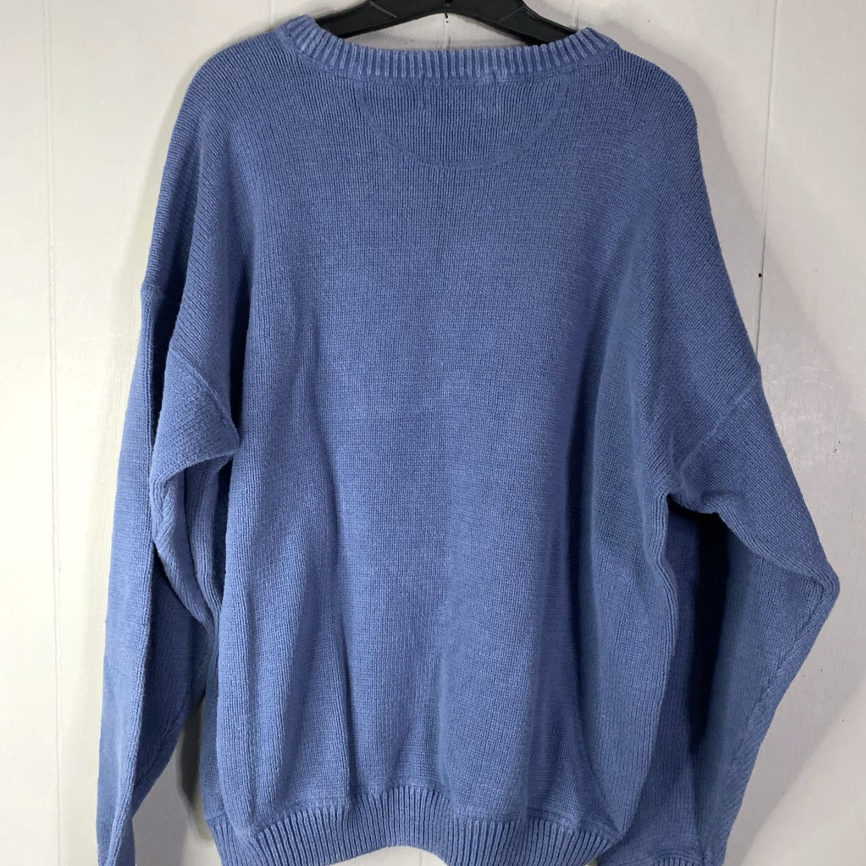 Eddie Bauer VINTAGE Eddie Bauer Fisherman Sweater Mens Medium Blue Oversized Knit pullover 24x27 90s? Size US M / EU 48-50 / 2 - 5 Thumbnail