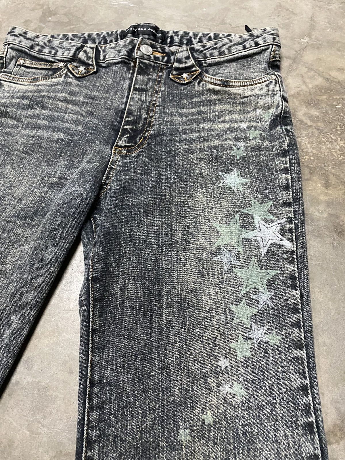 Japanese Brand Flare Jeans Jouer Aux Echecs Black Wash #15 Size US 30 / EU 46 - 4 Thumbnail