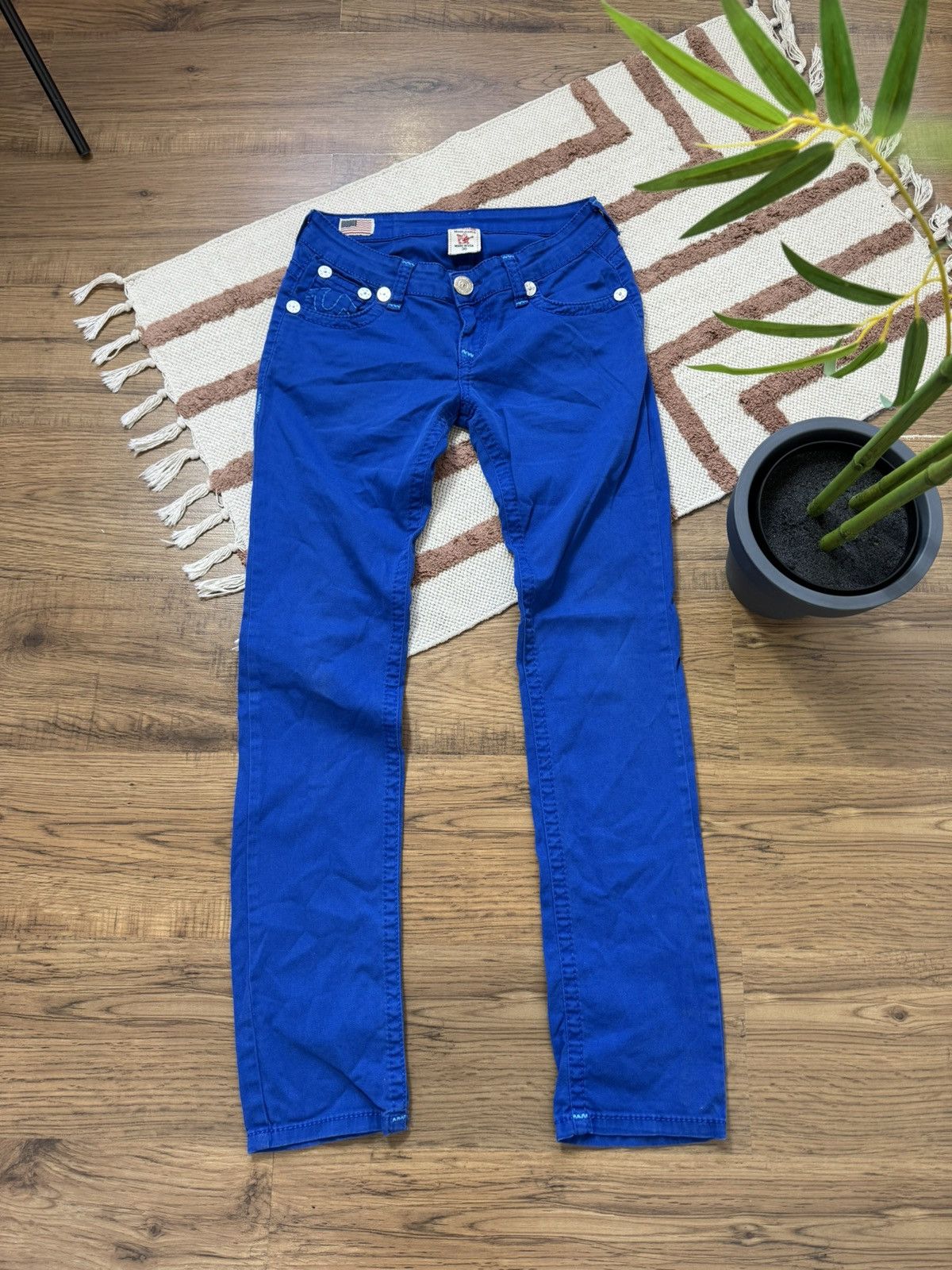 True Religion VINTAGE TRUE RELIGION ULTRAMARINE CONTRAST STITCH PANTS Size 30" / US 8 / IT 44 - 1 Thumbnail