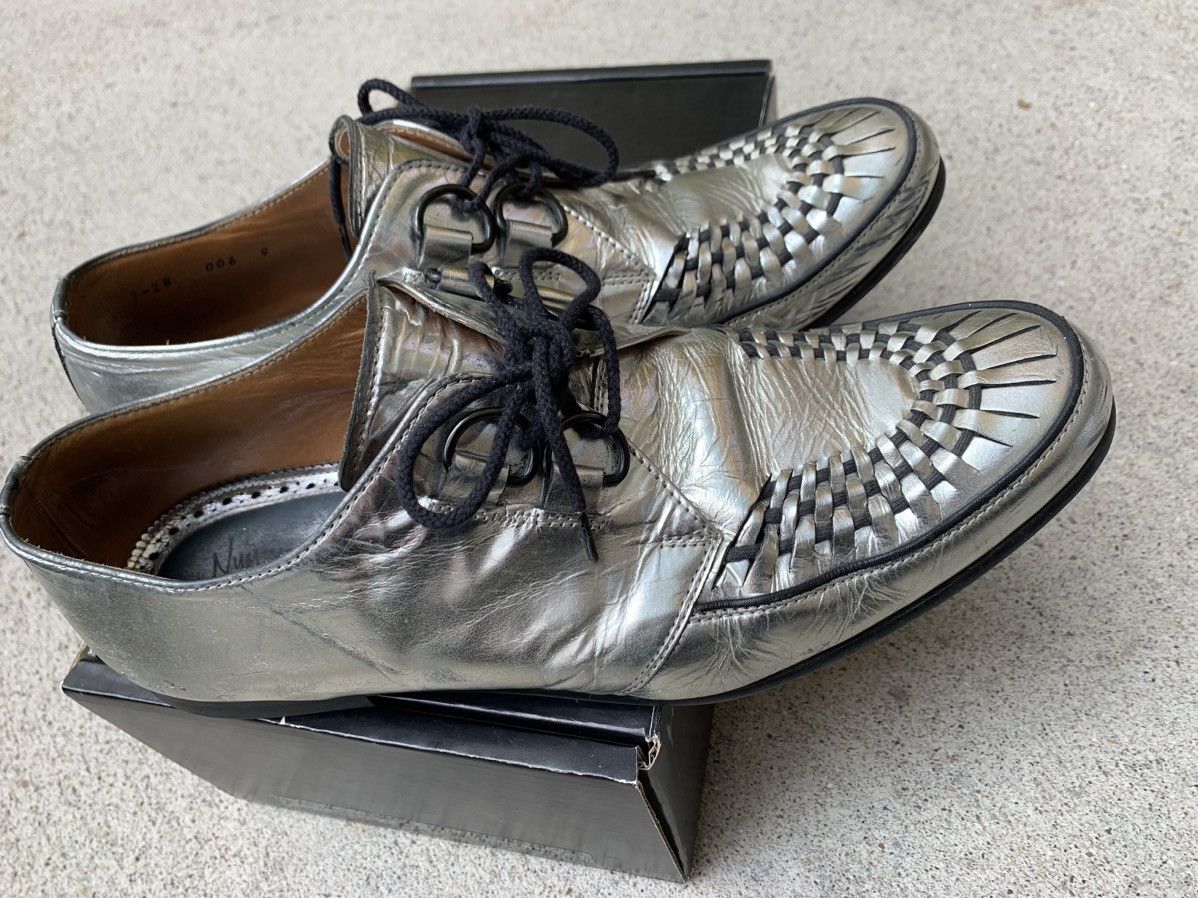 Number (N)ine Number (N)ine SS04 Silver Derby Shoes Size US 9 / EU 42 - 18 Thumbnail