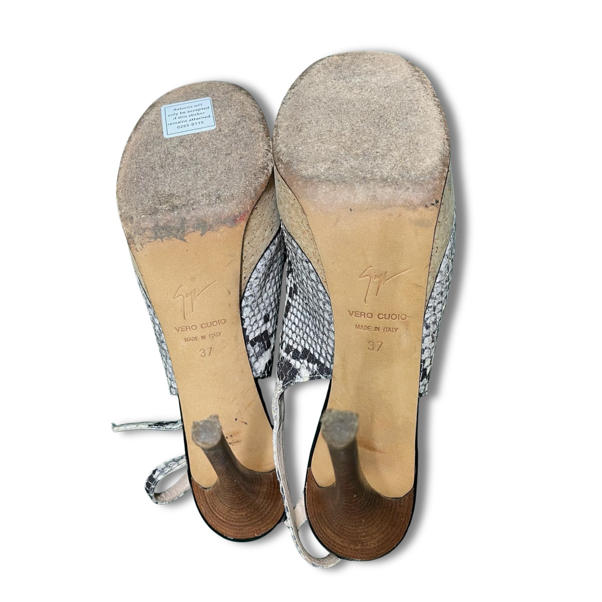 Other VERO CUOIO Slingback Women's Size 6.5 Heels Snakeskin Platfo Size US 6.5 / IT 36.5 - 5 Thumbnail