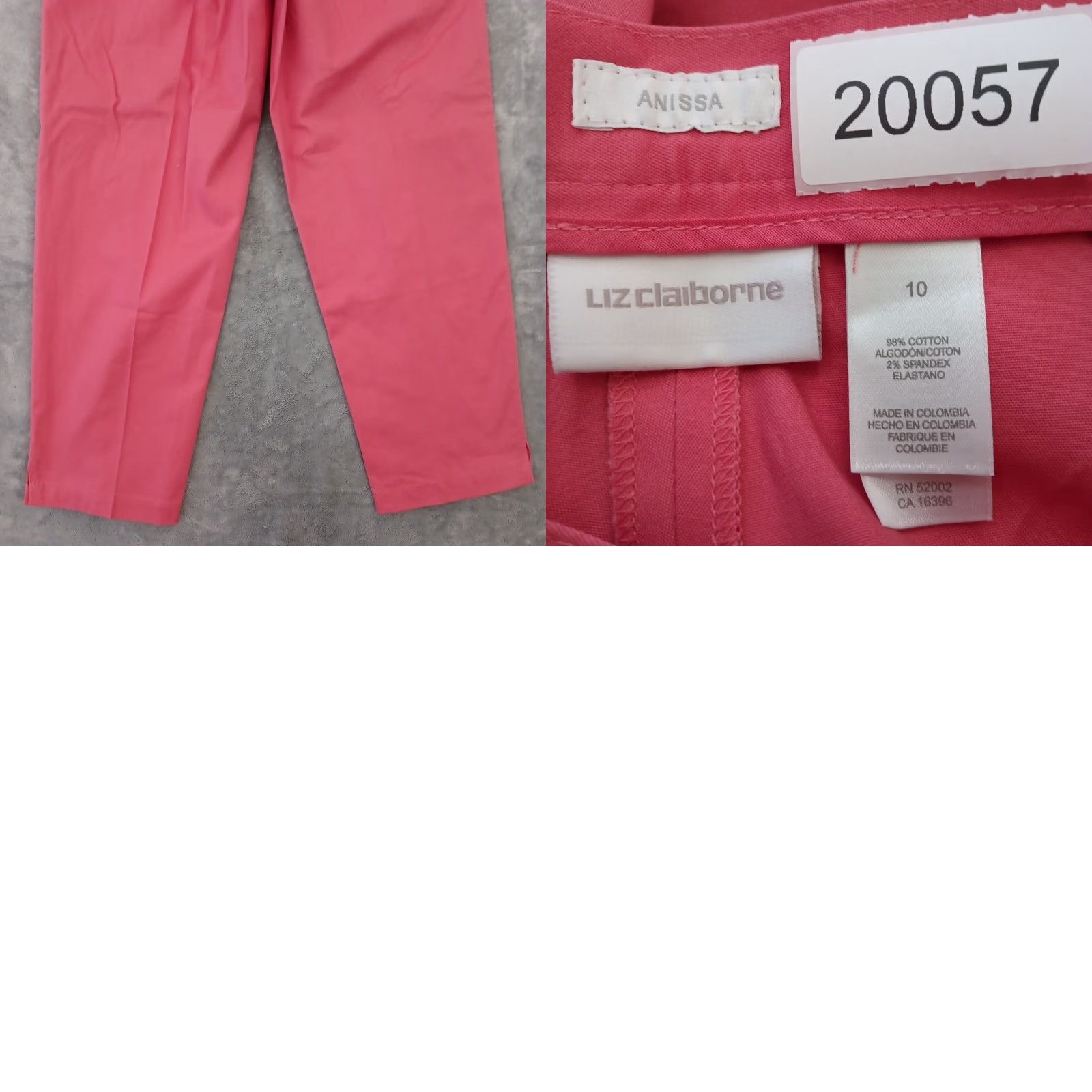 Liz Claiborne Liz Claiborne Anissa Ankle Pants Womens Size 10 Pink Side Zip 31x28.5 New Size 32" / US 10 / IT 46 - 8 Thumbnail